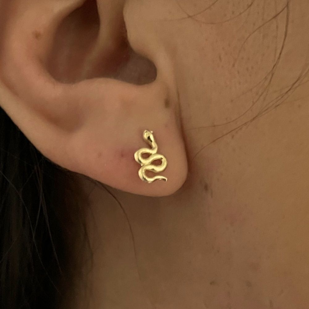 14k Real Gold Snakeearrings Stud Earrings Perfect Gift 110$
